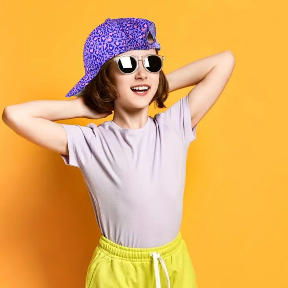 Leopard Print Purple and Pink Cap